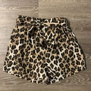 Cheetah Flowy High Waisted Shorts